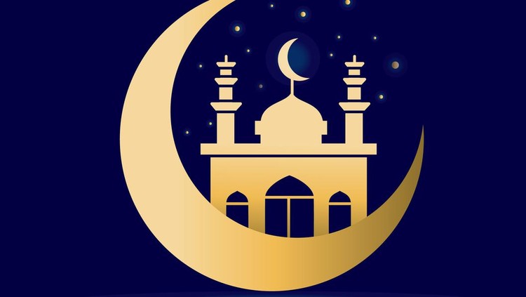 Vector illustration of a Isra and Mi'rag Night Journey concept. Square banner design, poster with text. Fully editable. Download includes vector eps and high resolution jpg.