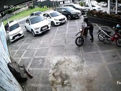 Pencuri di Bandar Lampung Gasak Motor Trail 10 Detik, Pelaku Terekam CCTV