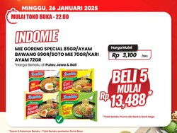 Beli 5 Bungkus Mi Instan Cuma Rp 13 Ribuan di Transmart Full Day Sale, Serbu!