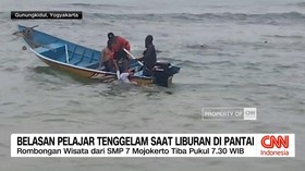 VIDEO: Belasan Pelajar Tenggelam Saat Liburan di Pantai