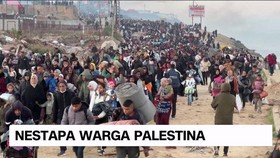 VIDEO: Puluhan Ribu Warga Palestina Kembali ke Utara Gaza