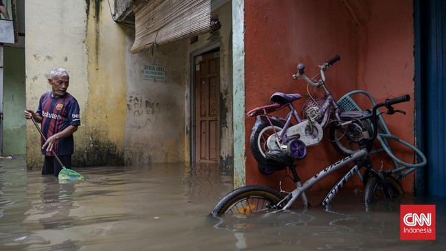 Banjir melanda sedikitnya enam kecamatan di Kabupaten Bekasi akibat diguyur hujan dengan intensitas tinggi sejak Selasa (28/1) malam.