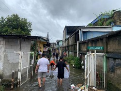 Jl KH A Wahab II Cengkareng Masih Terendam Banjir, Begini Kondisinya