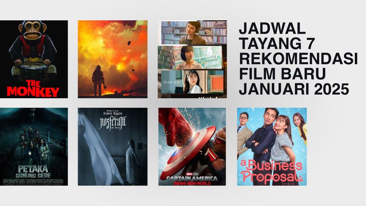 Infografis Jadwal Tayang 7 Rekomendasi Film Baru Februari 2025