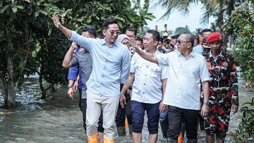 Menko Zulhas Tinjau Banjir di Lampung saat Libur Imlek