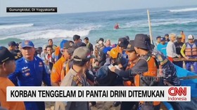 VIDEO: Korban Tenggelam di Pantai Drini Ditemukan