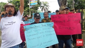 Demo HGB Laut di Sidoarjo, Massa Minta Kepala ATR/BPN Dicopot