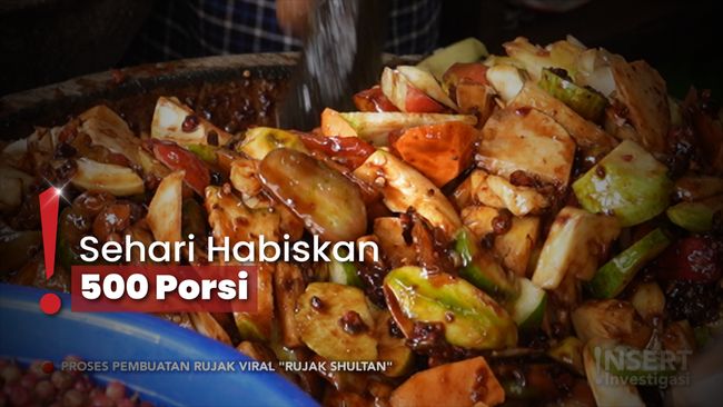 Rujak Bang Shultan Pakai 10 Jenis Buah Langka, Bikin Pembeli Ketagihan