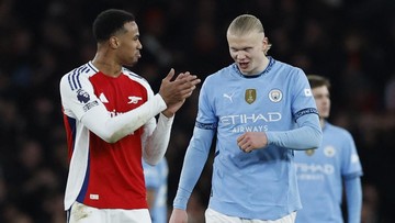 Man City Dibantai 1-5, Haaland Diejek Gabriel dan Lewis-Skelly