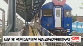 VIDEO: Kereta Batara Kresna Solo-Wonogiri Beroperasi