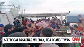 VIDEO: Speedboat Basarnas Meledak, Tiga Orang Tewas