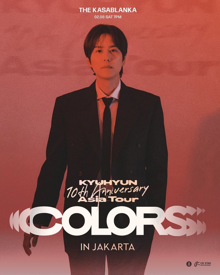 Jadi, jangan lewatkan momen menyenangkan bersama idol dengan segudang talenta yakni Kyu Hyun di konser 'COLORS' yang digelar di The Kasablanka, Jakarta pada Sabtu, (8/2)./ Foto: instagram.com/ckstar.id