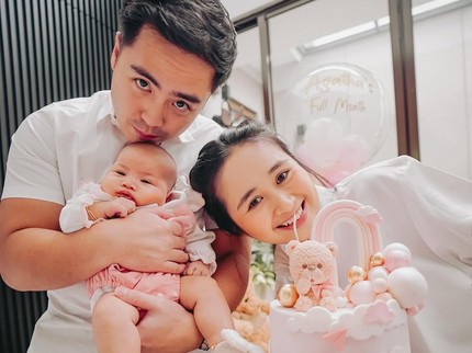 7 Potret Gritte Agatha & Arif Hidayat Rayakan 1 Bulan Kelahiran Putri Pertama