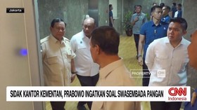 VIDEO: Prabowo Sidak Kantor Kementan, Ingatkan Hal Ini