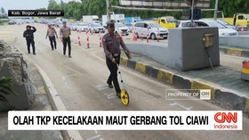 VIDEO: Olah TKP Kecelakaan Maut Gerbang Tol Ciawi