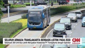 VIDEO: Seluruh Armada TransJakarta Berbasis Listrik pada 2030
