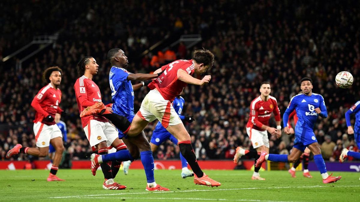 FOTO: Maguire Pahlawan Kemenangan MU Lawan Leicester City