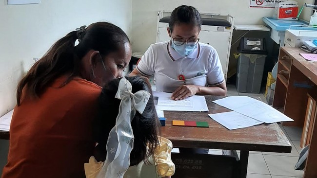 Selain melakukan simulasi, Dinkes Bali juga mengatur alur agar proses pemeriksaan cek kesehatan gratis tak terjadi penumpukan peserta.