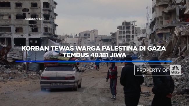 Korban Tewas Warga Palestina di Gaza Tembus 48.181 Jiwa