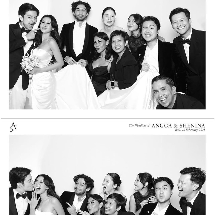 <p>Reza Rahadian pun turut menghadiri pernikahan Angga dan Shenina, Bunda. Dalam unggahan foto di akun Instagram sang manajer, Reza tampil gagah dengan setelah jas hitam tanpa dasi. (Foto: Instagram: @aryaibrahims)</p>