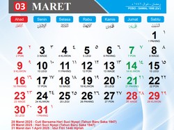 Kalender Hijriah Hari Ini 27 Maret 2025 serta Amalan di Bulan Ramadhan