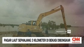 VIDEO: Pagar Laut Sepanjang 3 Kilometer di Bekasi Dibongkar