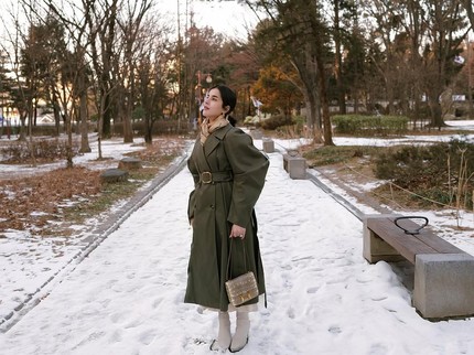 5 Potret OOTD Tasya Farasya Pertama Kali Liburan ke Korea Selatan