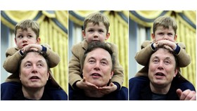 FOTO: Tingkah Polah Kocak Anak Elon Musk 'Lil X' Saat Temu Trump