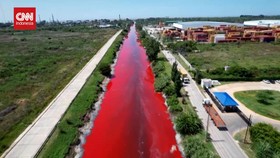 VIDEO: Sungai ini Warnanya Berubah Merah Darah