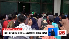 VIDEO: Ratusan Warga Berdesakan Ambil Sertifikat Tanah