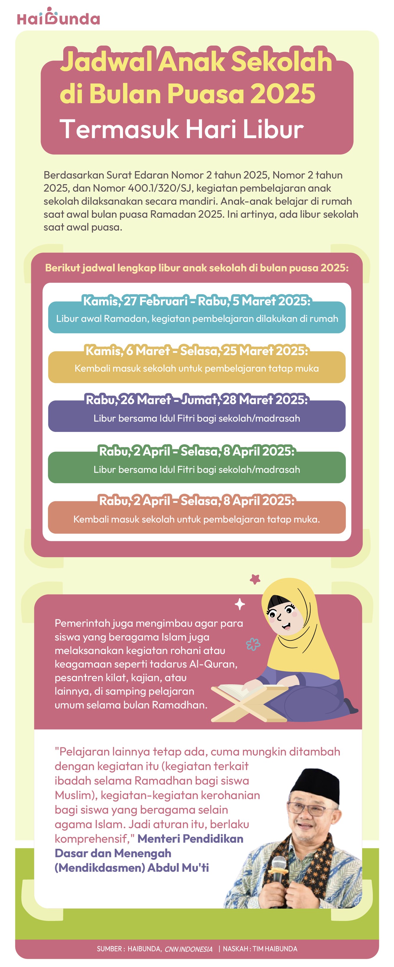 Jadwal sekolah Ramadhan