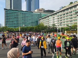 Cerita Warga Olahraga di CFD Bundaran HI demi Jaga Kesehatan Jelang Puasa