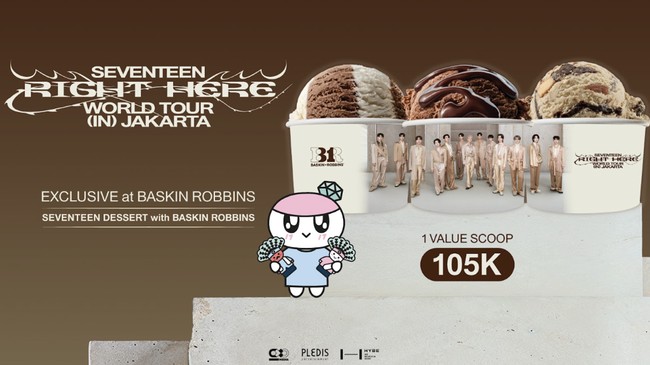 Baskin-Robbins Indonesia secara resmi mengumumkan peluncuran kemasan es krim terbaru yang berkolaborasi dengan grup K-pop terkenal, SEVENTEEN.