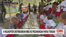 VIDEO: 4 Helikopter Didistribusikan MBG ke Pegunungan Papua Tengah