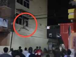 Pria Telanjang Lompat dari Balkon Hotel-Gelantungan di Kabel, Ia Depresi Gagal PPPK