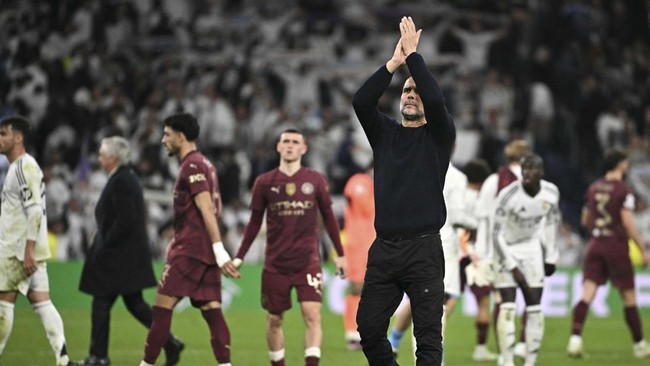 Pelatih Manchester City Pep Guardiola masih bisa menyindir Real Madrid setelah disingkirkan dari Liga Champions musim ini.