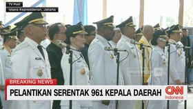 Prabowo Resmi Lantik 961 Kepala Daerah dan Wakil Serentak di Istana