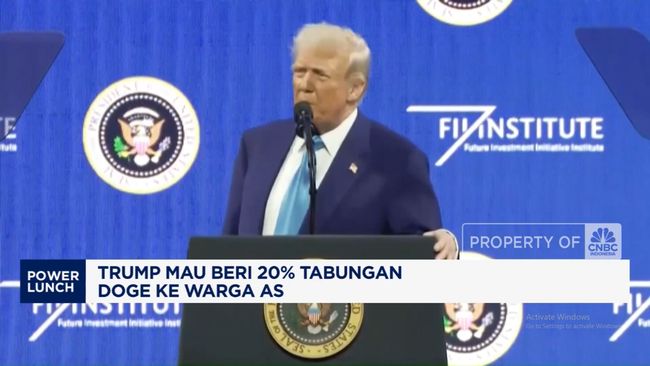 Trump Mau Beri 20% Tabungan DOGE ke Warga AS