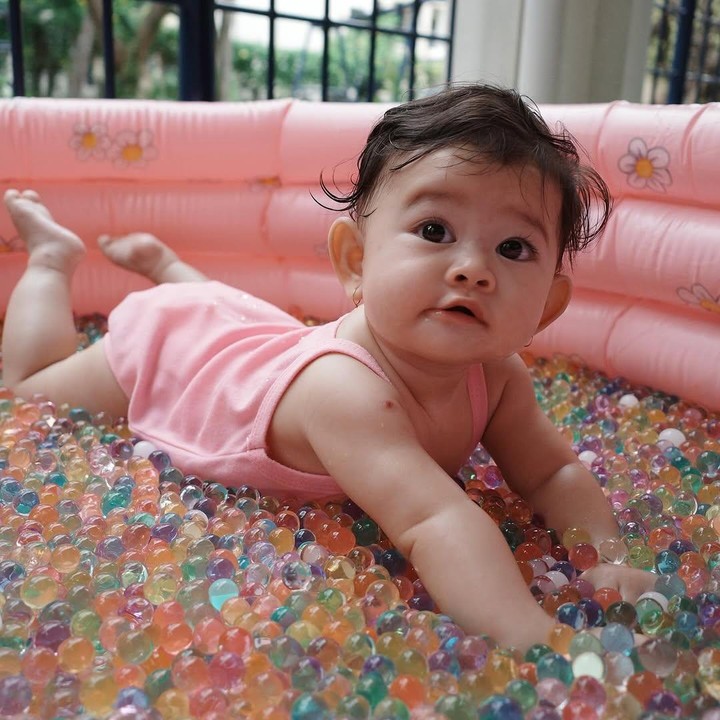 <p>Meski baru berusia enam bulan, Gabriella sudah memperlihatkan banyak perkembangan, Bunda. Belum lama ini, terlihat dirinya semakin kuat dan sudah bisa duduk sendiri. (Foto: Instagram: @gabriellasumargo)</p>