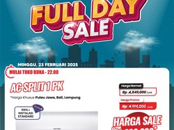 AC Split 1 PK Rp 3 Jutaan Saja di Transmart Full Day Sale