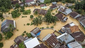 FOTO: Banjir Rendam Puluhan Rumah di Jambi