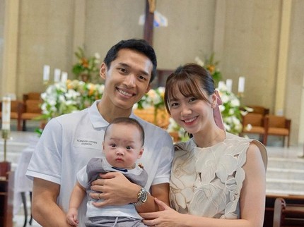 Jayden Anak Jonatan Christie & Shanju Eks JKT48 Dibaptis di Usia 6 Bulan, Intip 7 Potretnya