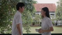 Poster Rangga & Cinta menampilkan Iqbaal Ramadhan dan Vanesha Prescilla dalam pose romantis