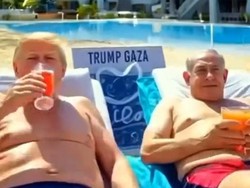 Trump Bikin Video Trump Gaza, Ada Patung Emasnya-Netanyahu Berjemur
