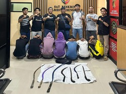 Geng Motor di Bengkulu Ditangkap Usai Live di Medsos Pakai Samurai