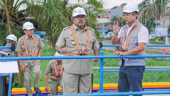 Wagub Rano Karno meninjau IPA Buaran III, untuk memastikan suplai air bersih dari Waduk Karian untuk Jakarta.