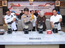 Polrestabes Makassar Musnahkan 1,4 Kg Sabu yang Disita dari 2 Kurir Narkoba