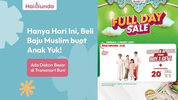 Hanya Hari Ini, Beli Baju Muslim buat Anak Diskon Besar di Transmart Bun!