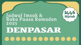 INFOGRAFIS: Jadwal Imsak & Buka Puasa Wilayah Denpasar