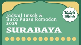 INFOGRAFIS: Jadwal Imsak & Buka Puasa Wilayah Surabaya